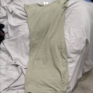 Divided Olive Green Sleeveless Dress